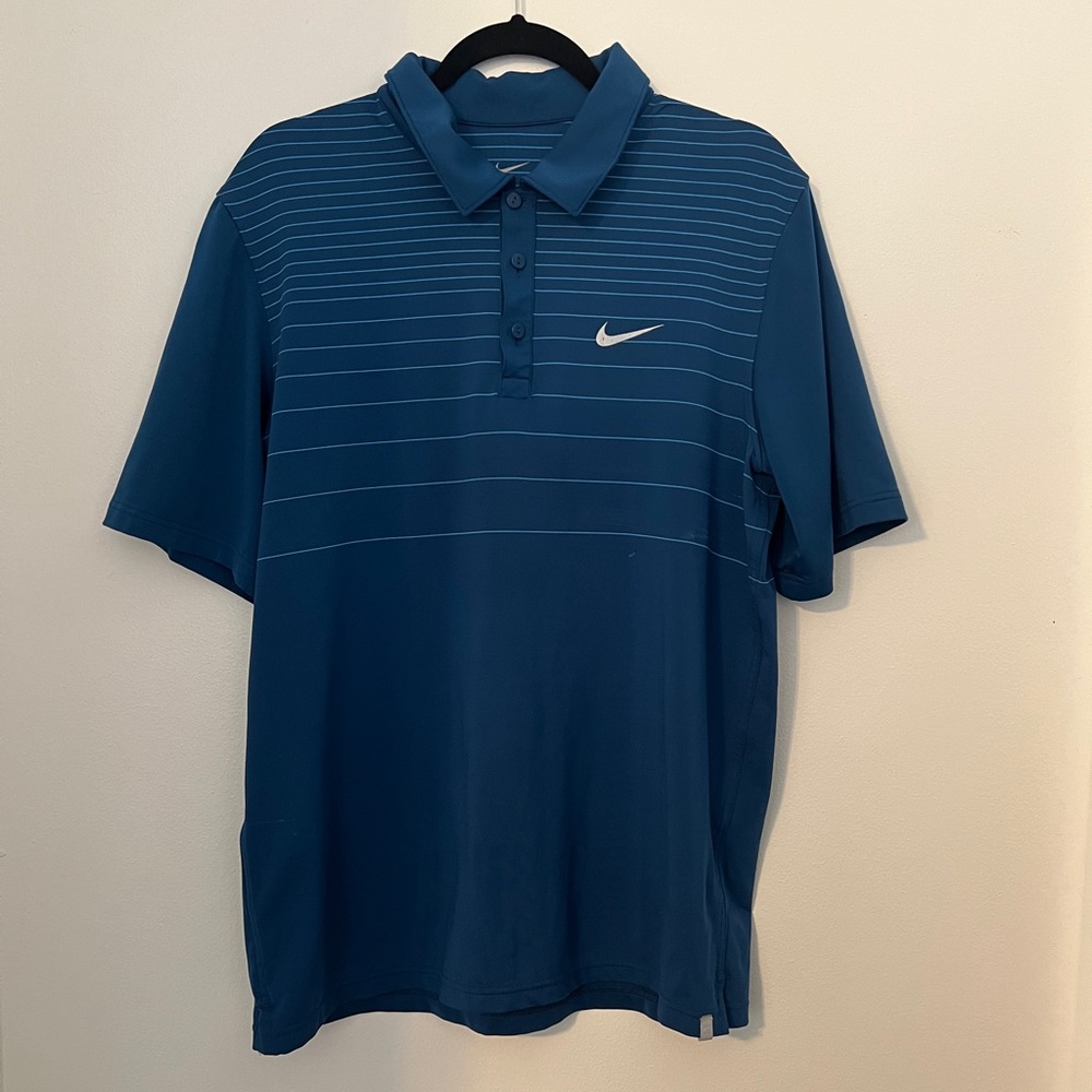 Nike Dri-fit Golf Polo in Blue size L